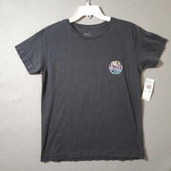 ROXY Waves Of Change T-Shirt Women’s Small Short Sleeve Graphis Print NWT - Picture 1 of 7
